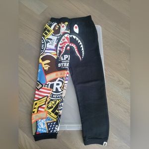 EUC Authentic Bape Kids Shark Sweatpants